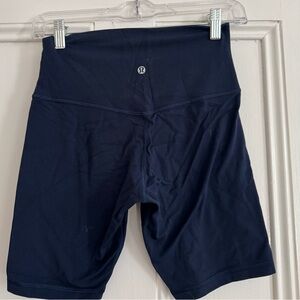 Lululemon navy align shorts size 6 high rise 6 inch